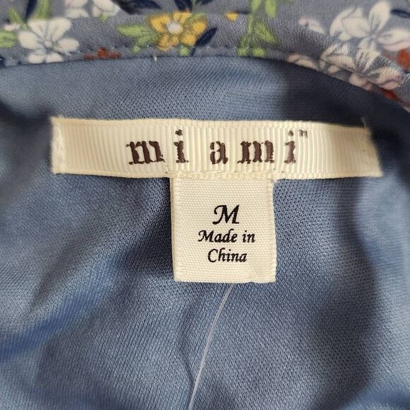 Francesca's Miami Blue Floral Mini Dress NWT Size Medium Wedding Guest Dress - Picture 7 of 11